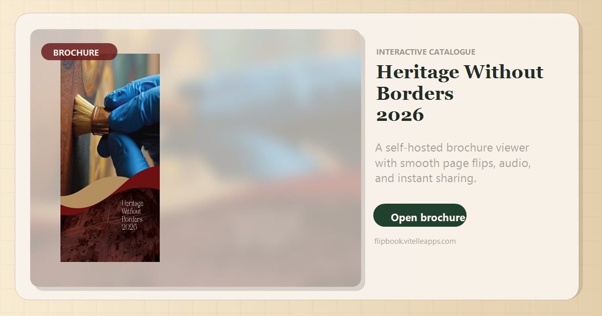 Heritage Without Borders 2026 brochure cover